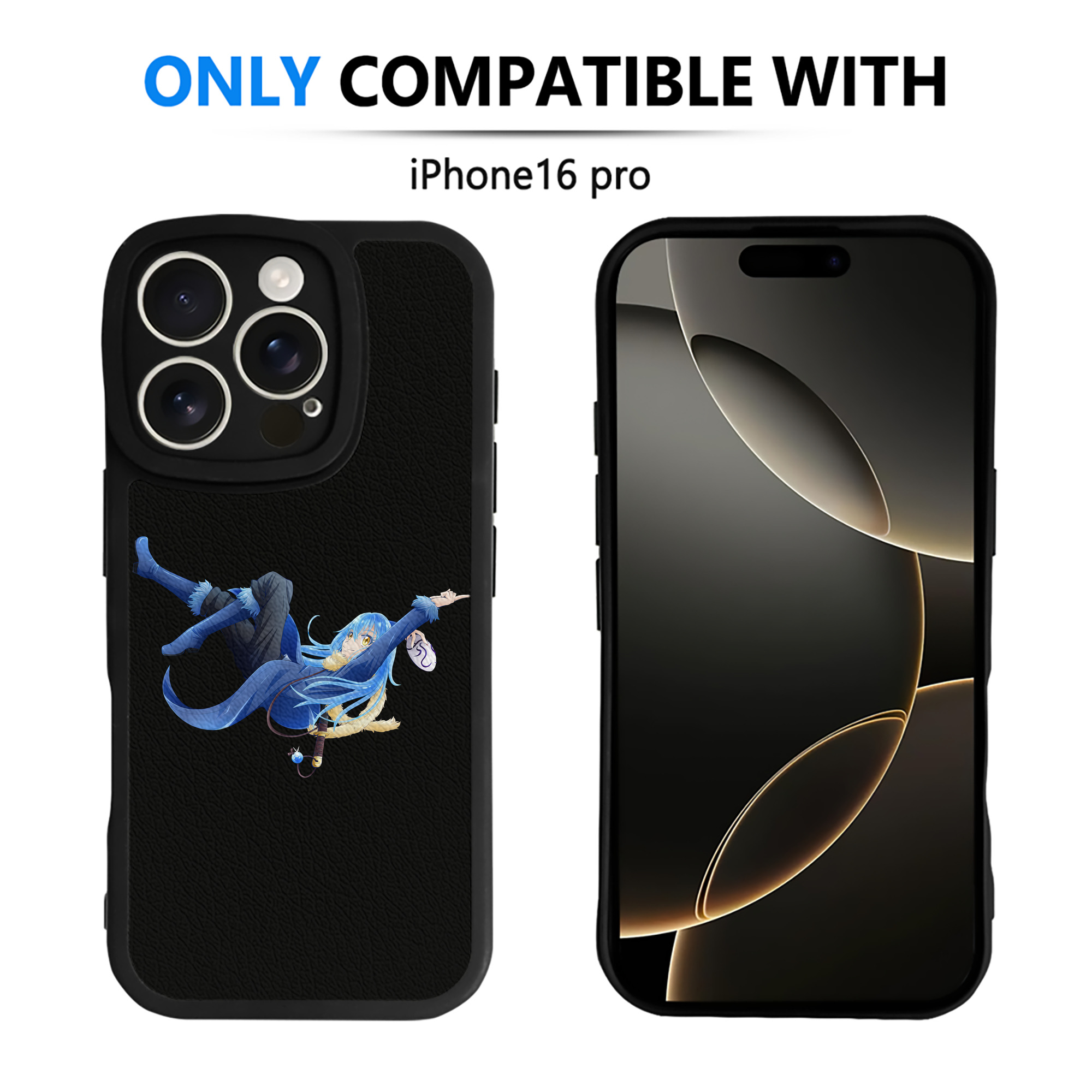 （画像用） 転スラ Regarding Reincarnated to Slime 【iPhone 16シリーズ対応】シリコンスマホケース（レザー調） 材質：シリコン